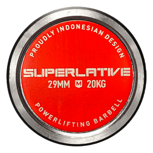 Superlative Powerlifting Barbell Stainless Steel - End Cap
