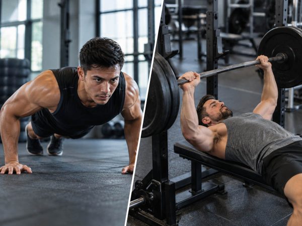 push up vs bench press